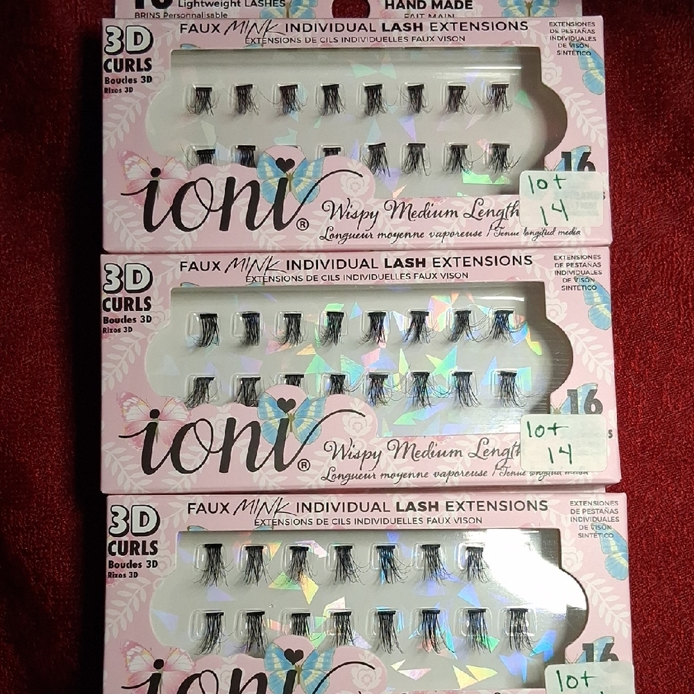 Ioni Wispy Medium Length 3D Faux Mink Lashes - Black
